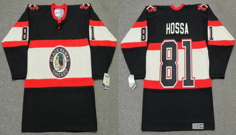 2019 Men Chicago Blackhawks #81 Hossa black CCM NHL jerseys->chicago blackhawks->NHL Jersey